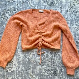 Bêcool salmon pink cropped sweater